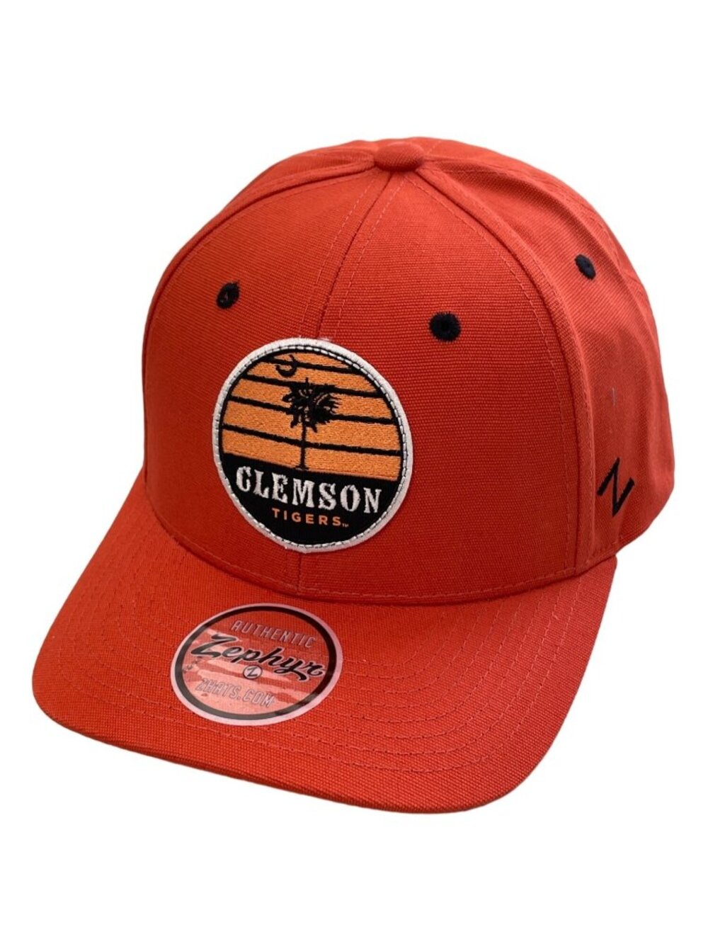 Zephyr Hat One Size Clemson Tigers Bluff Orange Black Snapback Adjustable NEW
